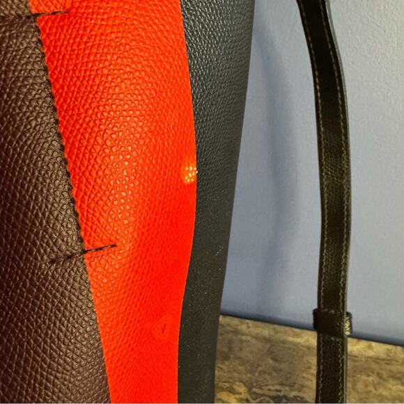 Furla Ribbon Small Bucket Bag - Nero Talco Burgundy - Picture 2 of 16